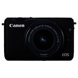 Canon EOS M10 Compact System Camera with EF-M 15-45mm f/3.5-6.3 IS STM Wide Angle Zoom Lens, HD 1080p, 18MP, NFC, Wi-Fi, 3 Touch Screen Black